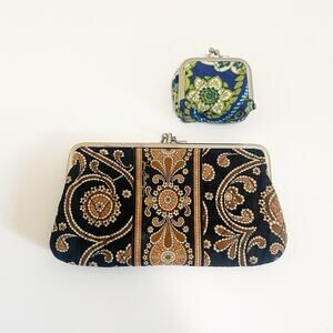 Vera Bradley Kisslock Wallet and Mini Kisslock Purse with Mirror